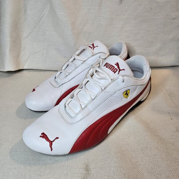 Puma Men's 301526 02 Ferrari White & Red Sneakers - Picture 1 of 8